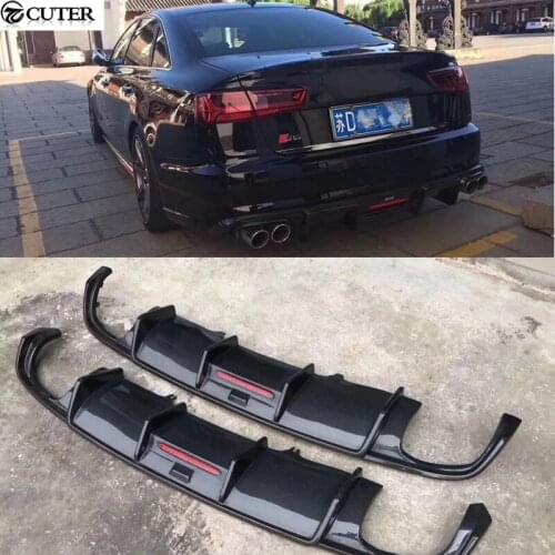 A6 S6 Carbon Fiber rear bumper diffuser rear lip for Audi A6 S6 Car body kit 12-18