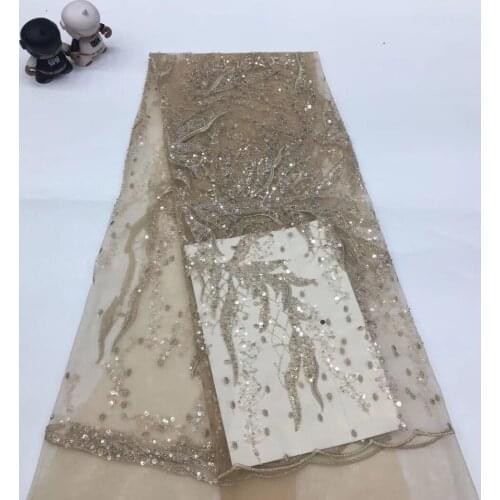 African Sequin Lace Fabric 2021 High Quality French Lace Fabric Nigeria Tulle Lace Fabric XX3693