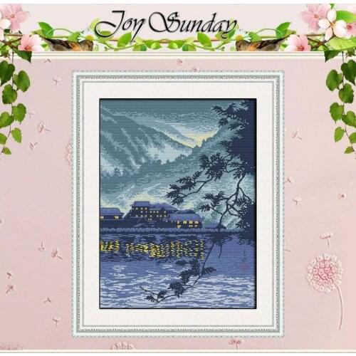 Household By The River Counted Cross Stitch 11CT 14CT Cross Stitch Set Wholesale DIY Cross-stitch Kit Embroidery Needlework