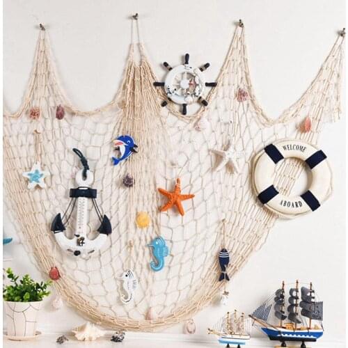 Little Mermaid Theme Party Fish Net Under The Sea Party Backdrop Hanging Ornament Hawaiian Summer Birthday Party Home Decoration