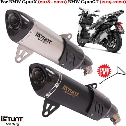For BMW C400X 2018 - 2020 C400GT 2019 2020 Motorcycle Exhaust Escape Modified 51MM Muffler Middle Link Pipe DB Killer Removable