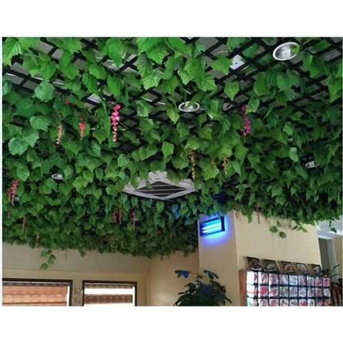 1/3/5pcs 210cm Artificial Ivy Vine Leaf Garland Green Rattan Plants Fake Foliage Flowers Holiday party Home Plastic Wall Decor