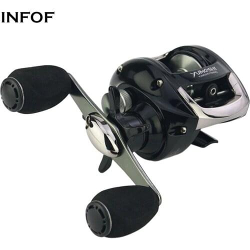 INFOF LV200 Baitcasting Reel 6.2:1 12+1BB Max Drag 15Lbs Magnetic Braking Baitcast Reel for Carp Fishing Saltwater Fishing Wheel