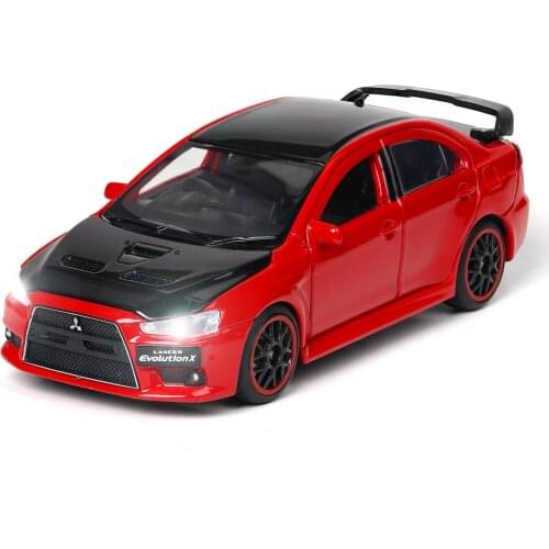 1:32 new Limited sell Mitsubishi EVO Alloy Sports Car Model Super Racing diecast toy vehicl Sound and light For kids car toys