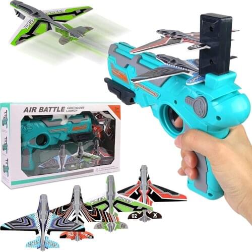 2021 New Airplane Launcher Bubble Catapult Plane Toy for Kids plane Catapult Gun Shooting Game Toys Outdoor Sport Toys