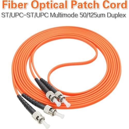 Fiber Optical Patch Cord ST-ST Multimode 50/125um Duplex ST/UPC-ST/UPC fiber optic patch cord 5pcs Lots Free Shipping