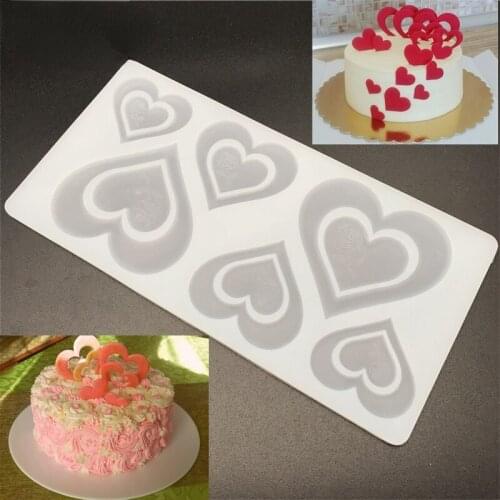 Romantic Heart Rose Silicone Chocolate Mould Cake Decorating Tools Cupcake Cookies Silicone Mold Muffin Pan Baking Gift