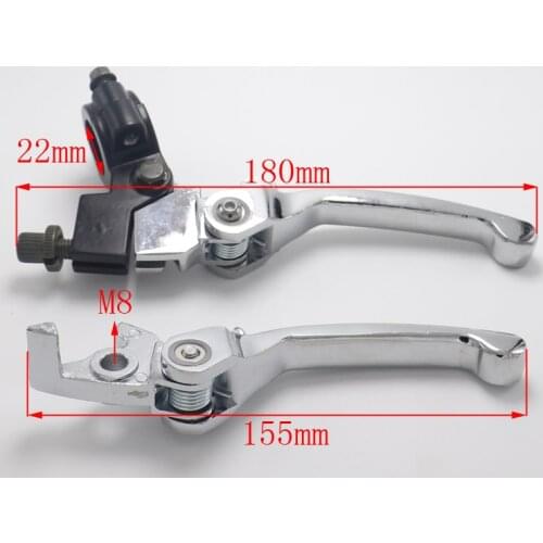 Folding Brake Clutch Lever Set For Motorcycle Pit Dirt Bike ATV Quad 50cc 110cc 125cc 140cc 160cc 200cc Black Chrome Rear