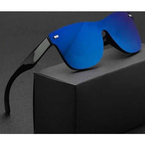 Luxury Over Size Glasses Women Anti-Reflective Mirror Sunglasses Square Plastic Eyeglasses Classic Women Men Sun Glasses Uv400