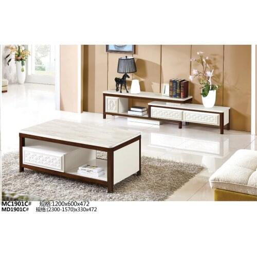 MC1901C MD1901C Modern living room furniture TV stand table cabinet with tea table furniture set