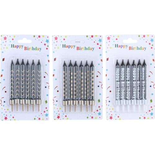 Cake Candles HAPPY BIRTHDAY Letters Smoke-free Decoration Coarse Thread Star Wave And Alphabet Cake Decoration Candle