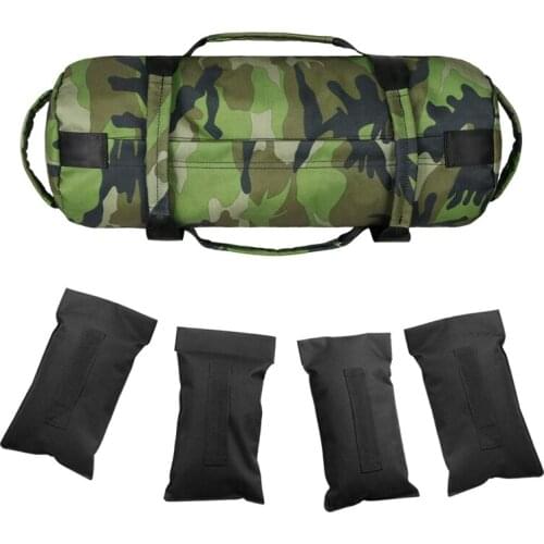 Fitness Heavy Duty Workout Sandbag with 4 Adjustable Filler Bags Training Weight Bags for Exercises Gym