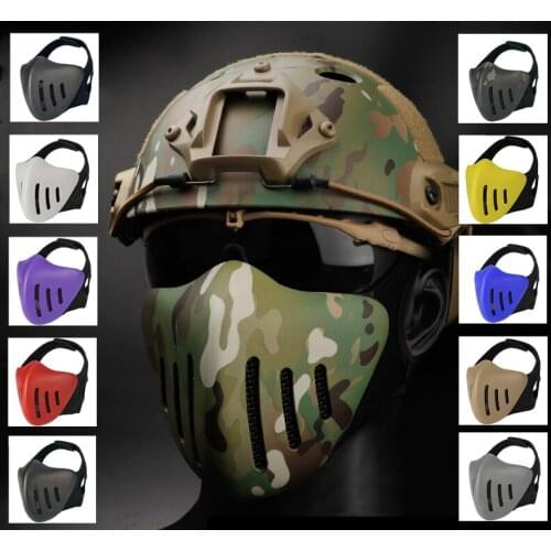 Tactical Mask Airsoft Mask Breathable Matching Tactical Helmet Goggles Mask for Airsoft and Paintball Motocycling Cosplay