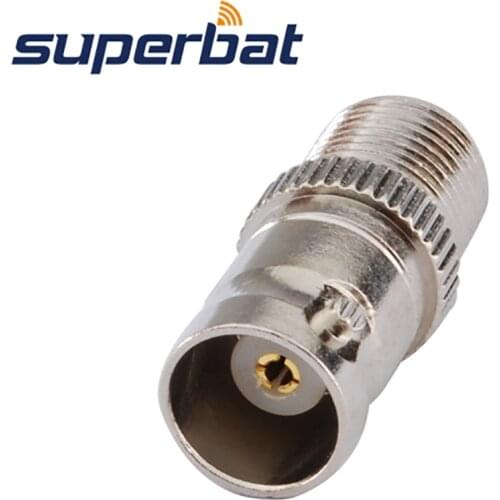 Superbat 5pcs BNC-F Adapter BNC Jack to F Female Straight RF Coaxial Connector