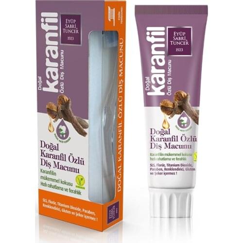 Vegan Natural Clove Extract Toothpaste 75 ML Oral Hygiene Eyup Sabri Tuncer Turkish Brand %100 Original