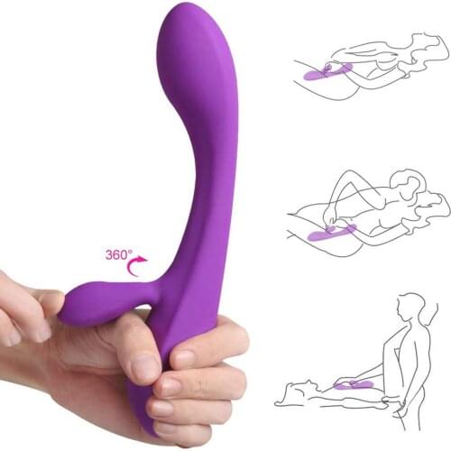 G Spot Rabbit Vibrator Double Magic Wand Clitoral Stimulator Dildo Massager Fuckmachine Woman Powerful Vibrator Clitoris Sex