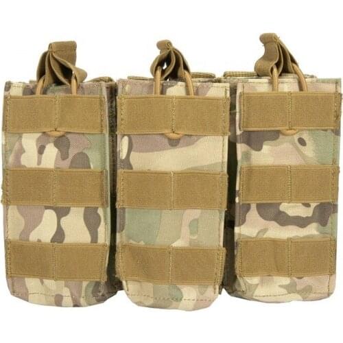 Yakeda Tactical Military Molle Compatible Open Top Triple Mag Pouch For M4 M17 AK47 Magazine