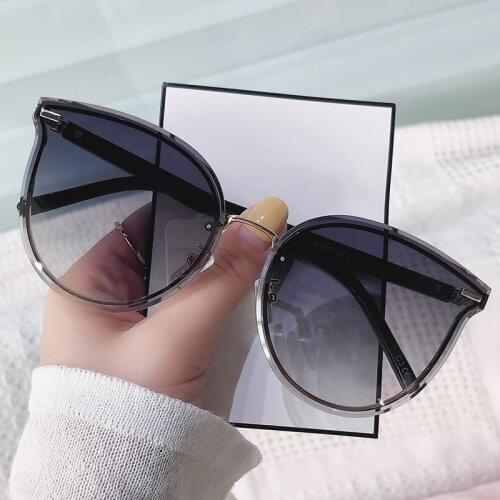 Ladies Sunglasses Cat Eye Women Men Clear Lens Round Sun Glasses Eyewear Eyeglasses Mental Oculos Lunette De Soleil Femme 50597