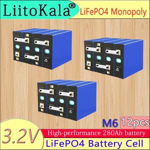 12 pcs of 3.2V 280Ah lifepo4 battery DIY 4000 cycles 280AH Lifepo4 battery pack, discharge 280A 1c for electric scooter RVsolar