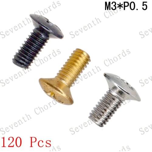 120 Pcs M3*8mm Guitar Tuning Pegs Key Tuner Machine Heads Gear Mounted Screw 3 Way 5 Way Lever Switches Selector Mounted Screw