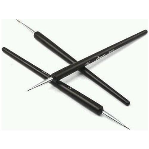 3 PCS Acrylic French Nail Art Design Painting & Dotting Pen Polish Brushes Black Cool