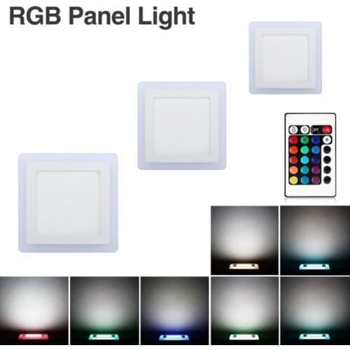36pcs 9W RGB LED Panel Light Recessed Ceiling Panel Driver Included