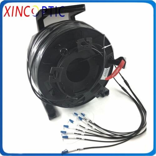 4core 100M 150M 200M 250M 300M 50/125 MM OM3-150 OM3-300,LC(4Fibers) to LC/ST/FC/SC 4C 4Fiber Armored Patch Cord Cable with Reel