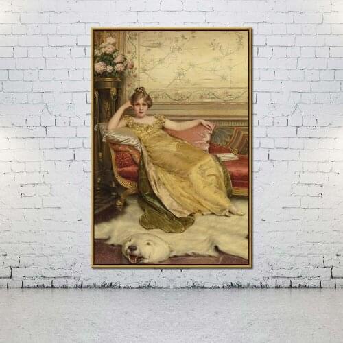 Artcozy Oil Canvas Painting charles joseph frederick soulacroix salottiera For Home Decoration Wall Art