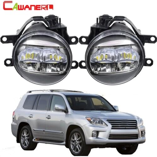 Cawanerl Car 4000LM Fog Light 3030 LED Beads DRL Daytime Running Light White H11 12V For Lexus LX570 2008-2015