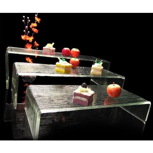 Buffet Transparent Cake Showing Shelf Acrylic Sushi Stand Restaurant Dinnerware Set Sashimi Tray Food Plate 3 Different Size