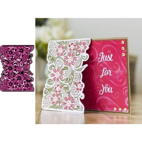 Flowers Lace Hollow Background Metal Cutting Dies Stencils for Scrapbooking Embossing Die Paper Cards Making New 2019