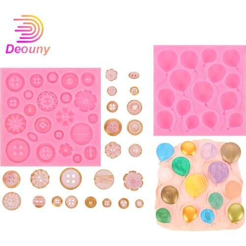 DEOUNY Hot Selling Button/Balloon Cake Mold Silicone Baking Tool Kitchen Accessories Cake DIY Decoration Chocolate Fondant Mould
