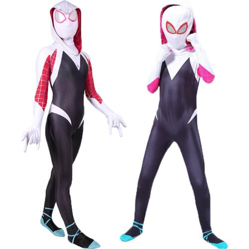 Spider anime Costume Cosplay Hoodie Mask Zentai Into the men adults baby kids suit costume mask