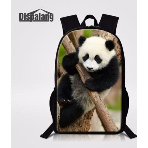 Dispalang Popular 16 Inch Children School Backpack Cute Panda Animal Printing Customized School Bag Elementary Student Book Bag