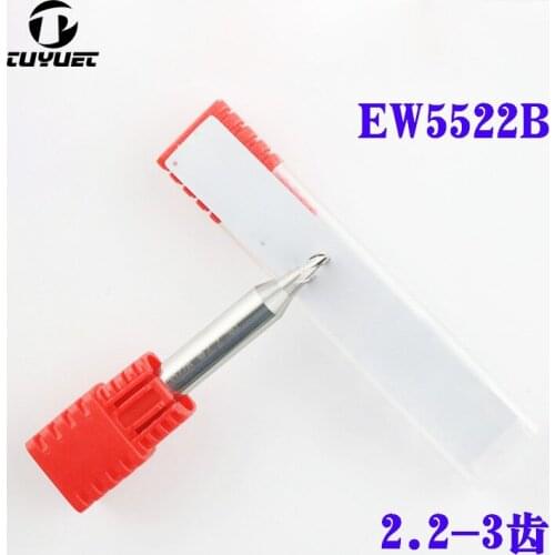EW5522B Carbide End Mill Milling Cutter 2.2mm Wolf tooth milling cutter φ2.2xD6x40x3F twist drill