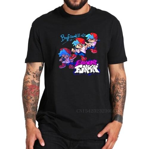 Friday Night Funkin Boyfriend T Shirt 100% Cotton Comfortable Premium O-Neck Basic Camisetas