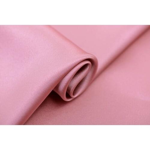 Howmay 100% pure silk charmeuse satin fabric 30m/m 114cm dark pink 57# especially heavy weight for dress or cheongsam