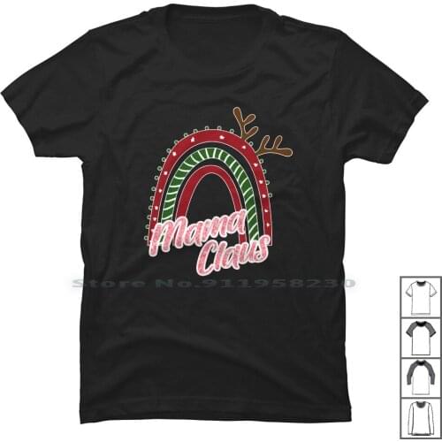 Mama Claus T Shirt 100% Cotton Happy New Year New Year Gnome Claus Year Noel Mama Ear Us Me Am Family
