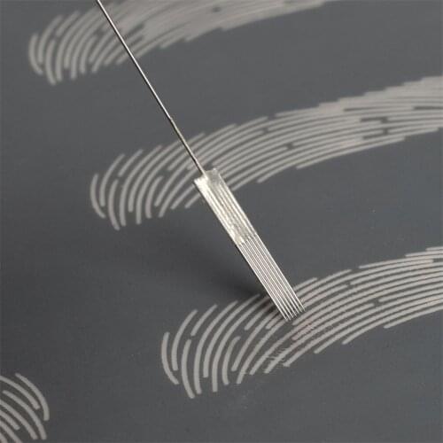 50 Pcs Microblading Needles Permanent Tattoo Machine Eyebrow Blades 7F Pins