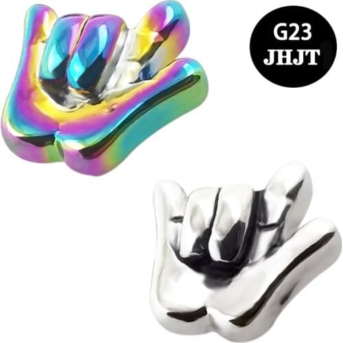 JHJT 1/2PCs Lucky Star Dermal Anchor Piercing G23 Titanium Skin Diver Micro Surface Implant Body Jewelry