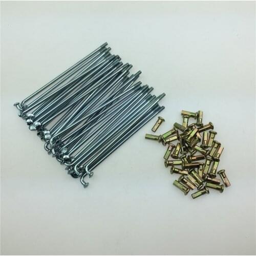 For Jialing ZS125GY motorcycle tire accessories Offroad motorcycle right angle steel wire spokes 36pcs 128MM 4.0