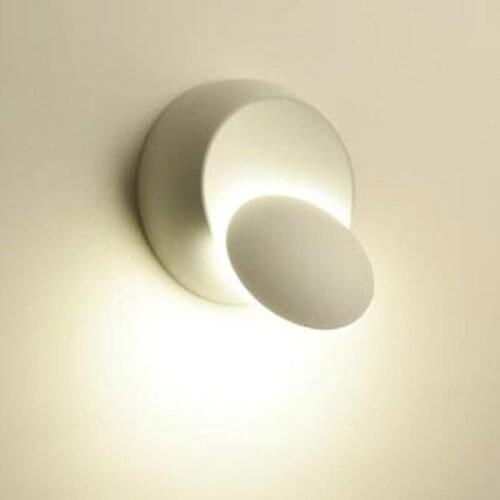 Creative wall lamp modern aisle round 360 degree rotation adjustable bedside lamps white black ZM911