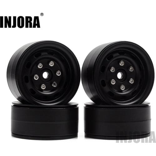 4PCS Metal 1.9 Inch Beadlock Wheel Rim for 1/10 RC Rock Crawler Traxxas TRX-4 Axial SCX10 90046 AXI03007 Tamiya CC01 D90 D110
