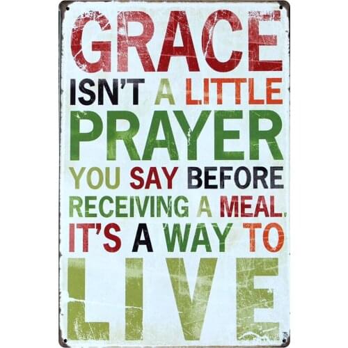 [ Mike86 ] GRACE PRAYER LIVE 2014 New Metal Plaque Wall art Decor Vintage Craft Bar Sign 20*30 CM Mix Items B-263