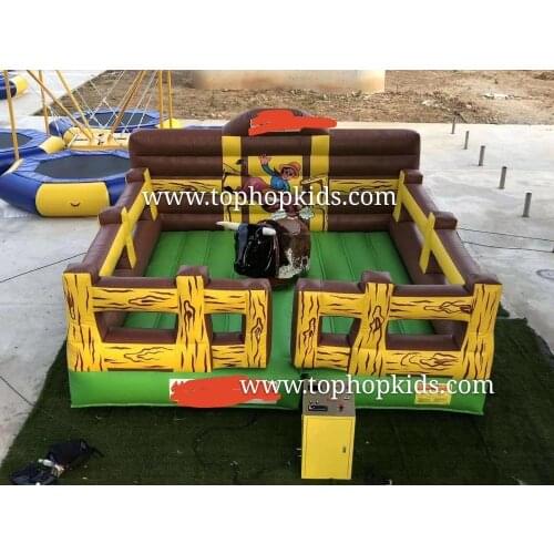 New arrvail thrilling inflatable mechanical bull mattress games/inflatable bull riding machine,bullfighting bull