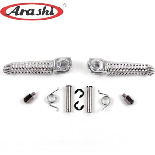 ARASHI Motorcycle Front Foot Pegs Footrest Pedal For Yamaha YZF R6S 2003 - 2008 YZF-R6S Foot Rests Brackets 2004 2005 2006 2007