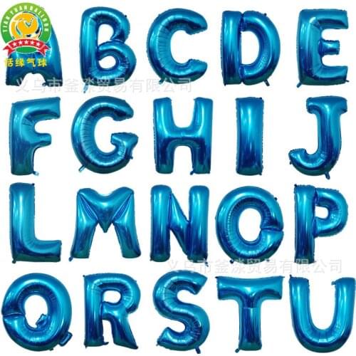 Letter balloon 40-inch blue letter balloon party scene decoration 40-inch blue letter aluminum balloon childrens day decoration