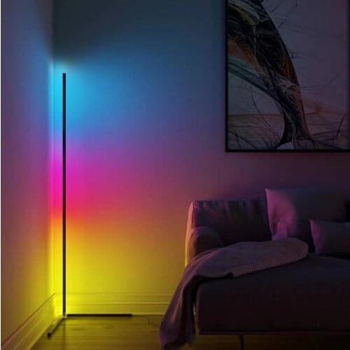 Dropshipping Nordic Modern Decorative 140cm Remote Controlled LED Light RGB Tripod Corner Floor Lamp For Living Room