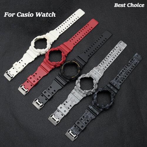 Watchband & CaseFor Casio GA-110 GA100 GD-120 High quality Silicone Sport Watchcase DIY Replacement