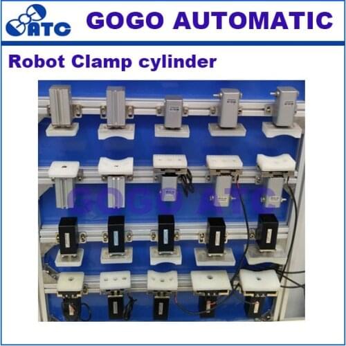 Robotic grip silicone clip Pneumatic clamp hug cylinder With micro motion detection switch Flat arm plate cylinder baffle